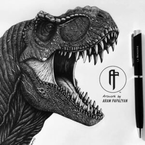 InGen Tyrannosaurus rex bust