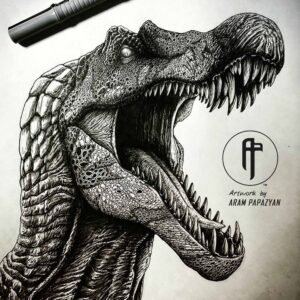 InGen Spinosaurus bust - Chaos