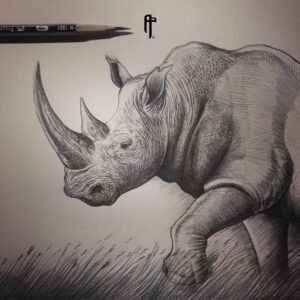 White Rhinoceros sketch
