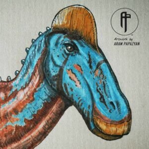 Hadrosaur busts